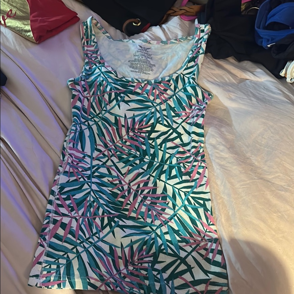Tropical Print Tank Top